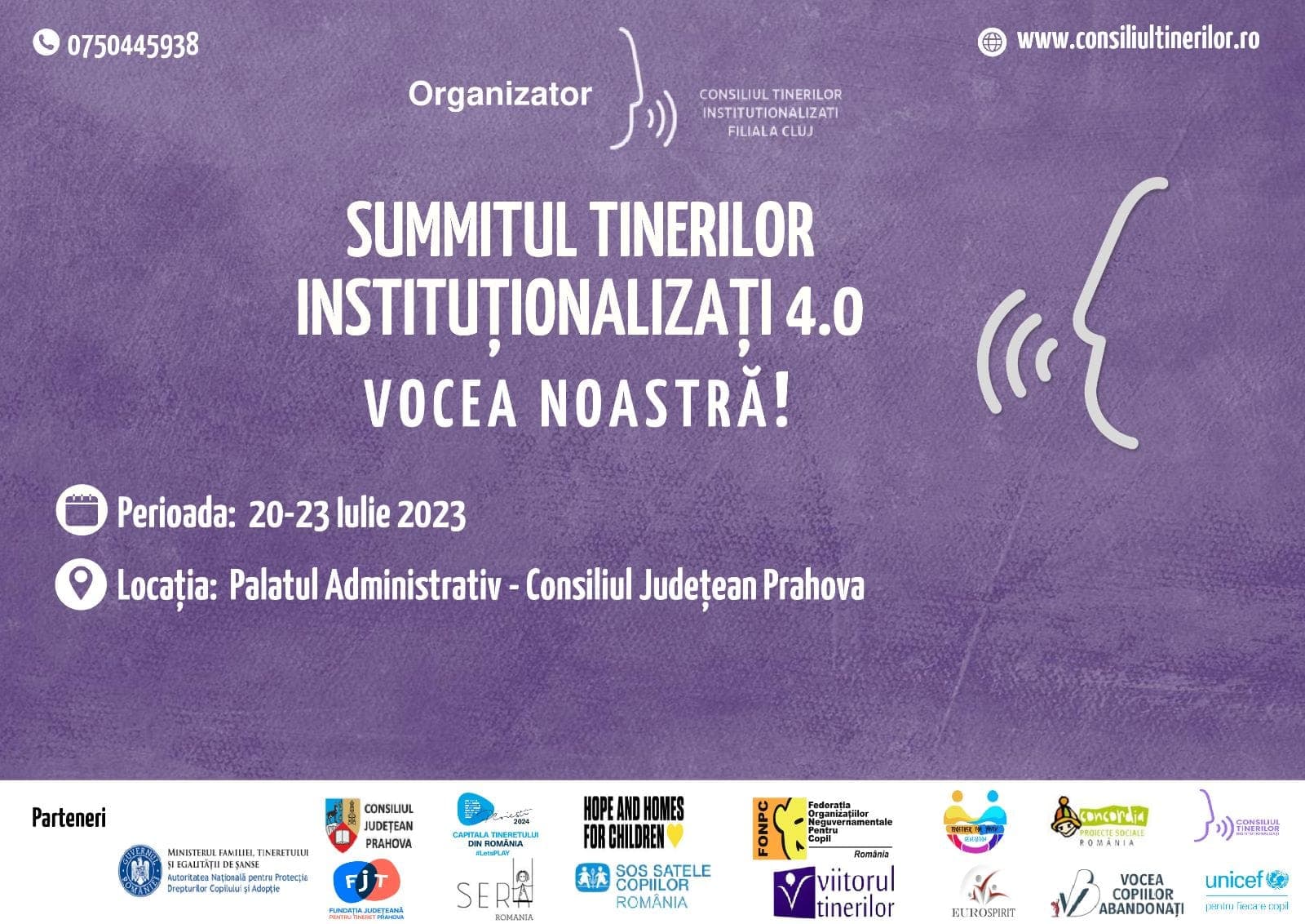 SUMMITUL TINERILOR  „VOCEA NOASTRĂ”  ediția 2023 